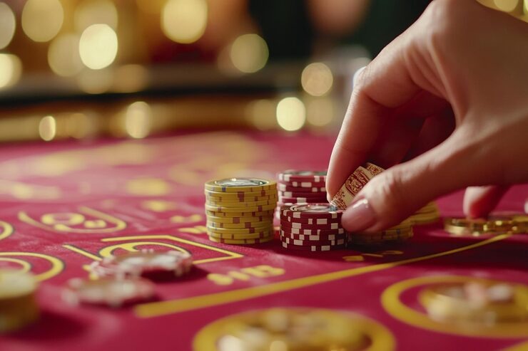 Live dealer table stream layout from our professional studio